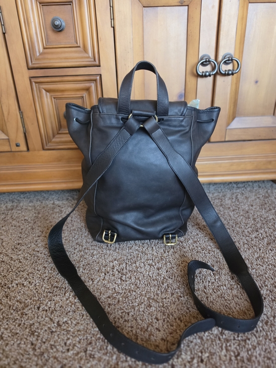 Coach Men’s Black Leather Backpack - Signature Embossed main image 5